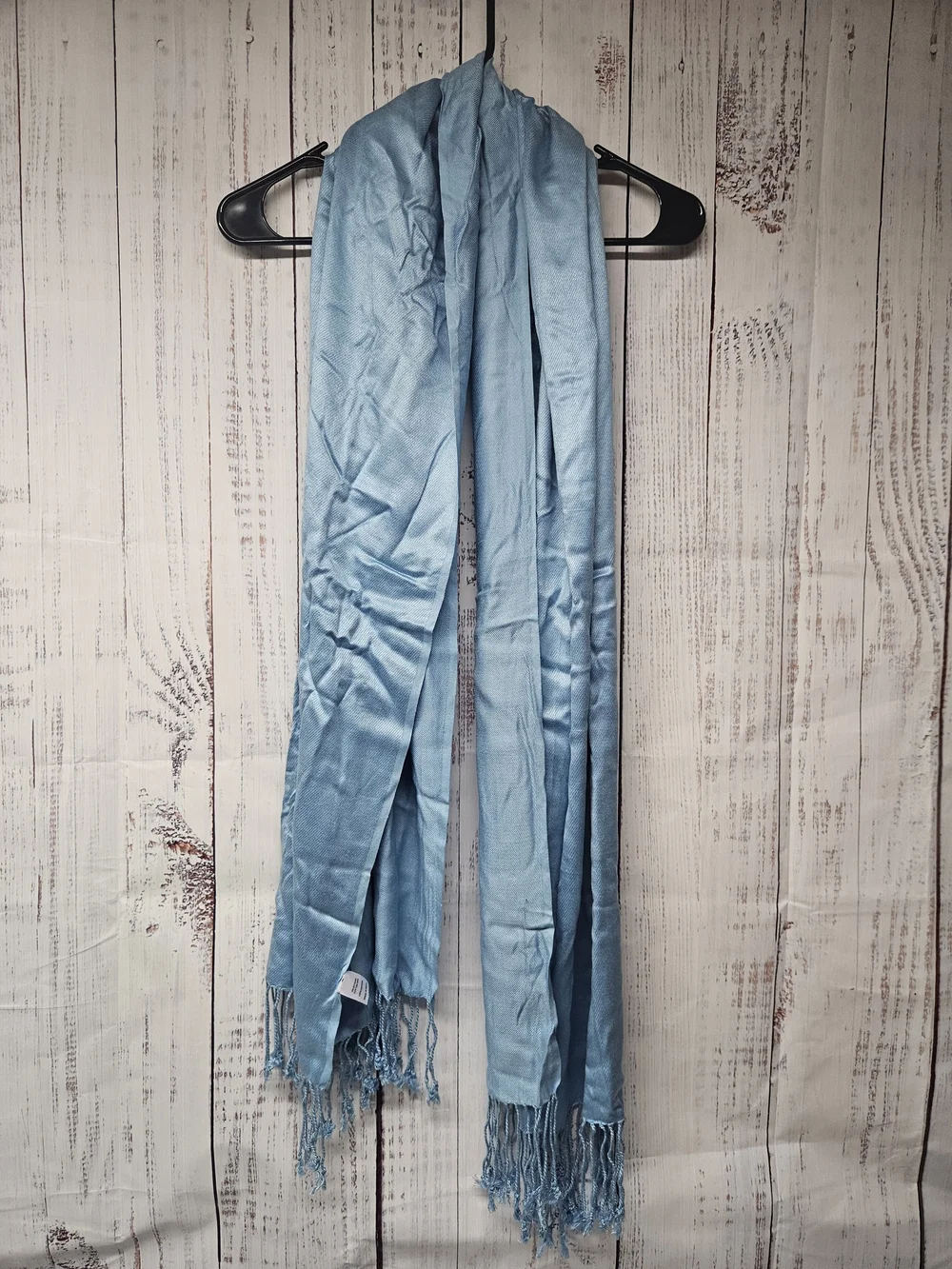 Light Blue Women's Pashmina-Style Shawl Scarf
